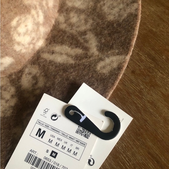 Zara Brown Wool Blend Hat - Picture 3 of 4